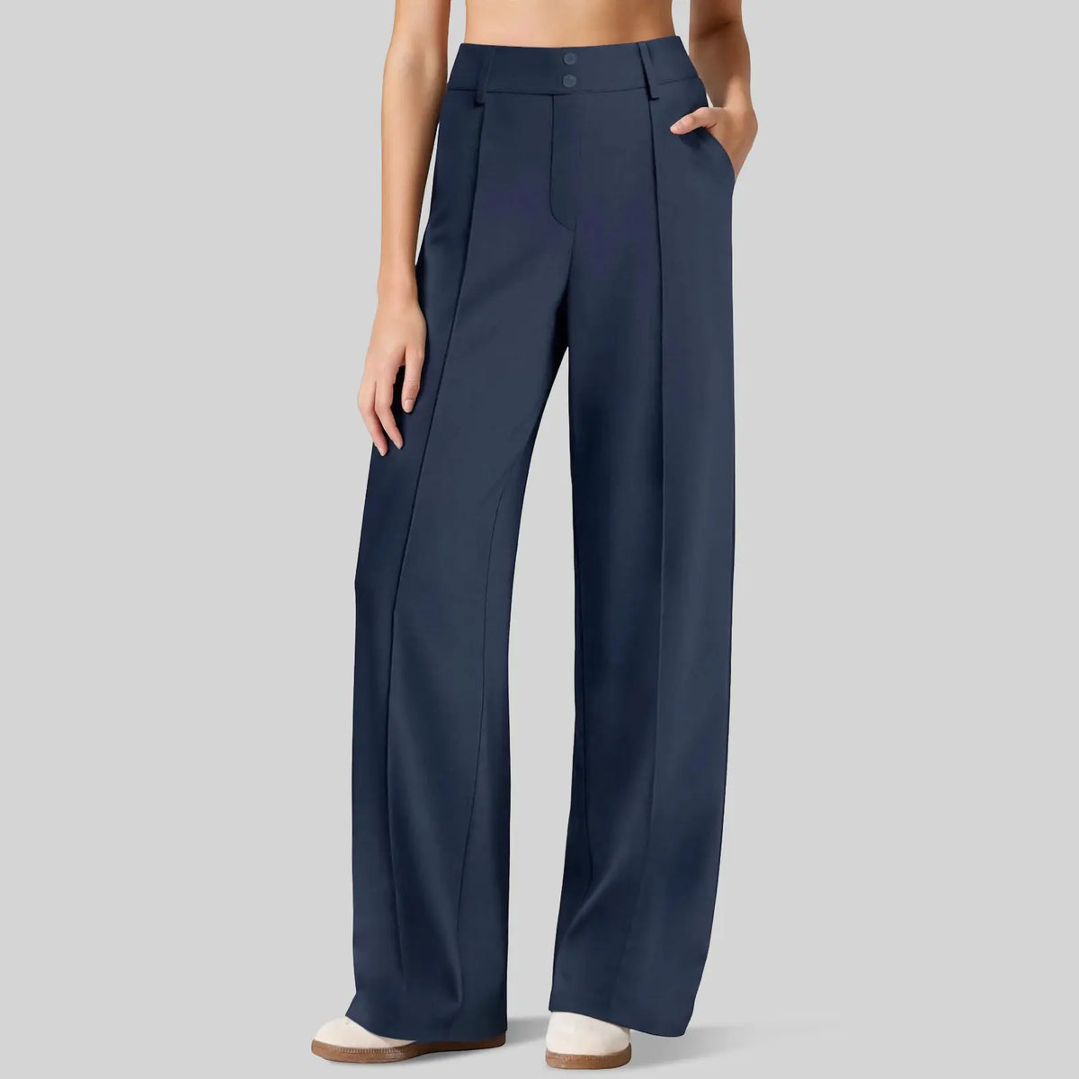 💚Women's Straight Leg Ponte Yoga Pants with Pockets