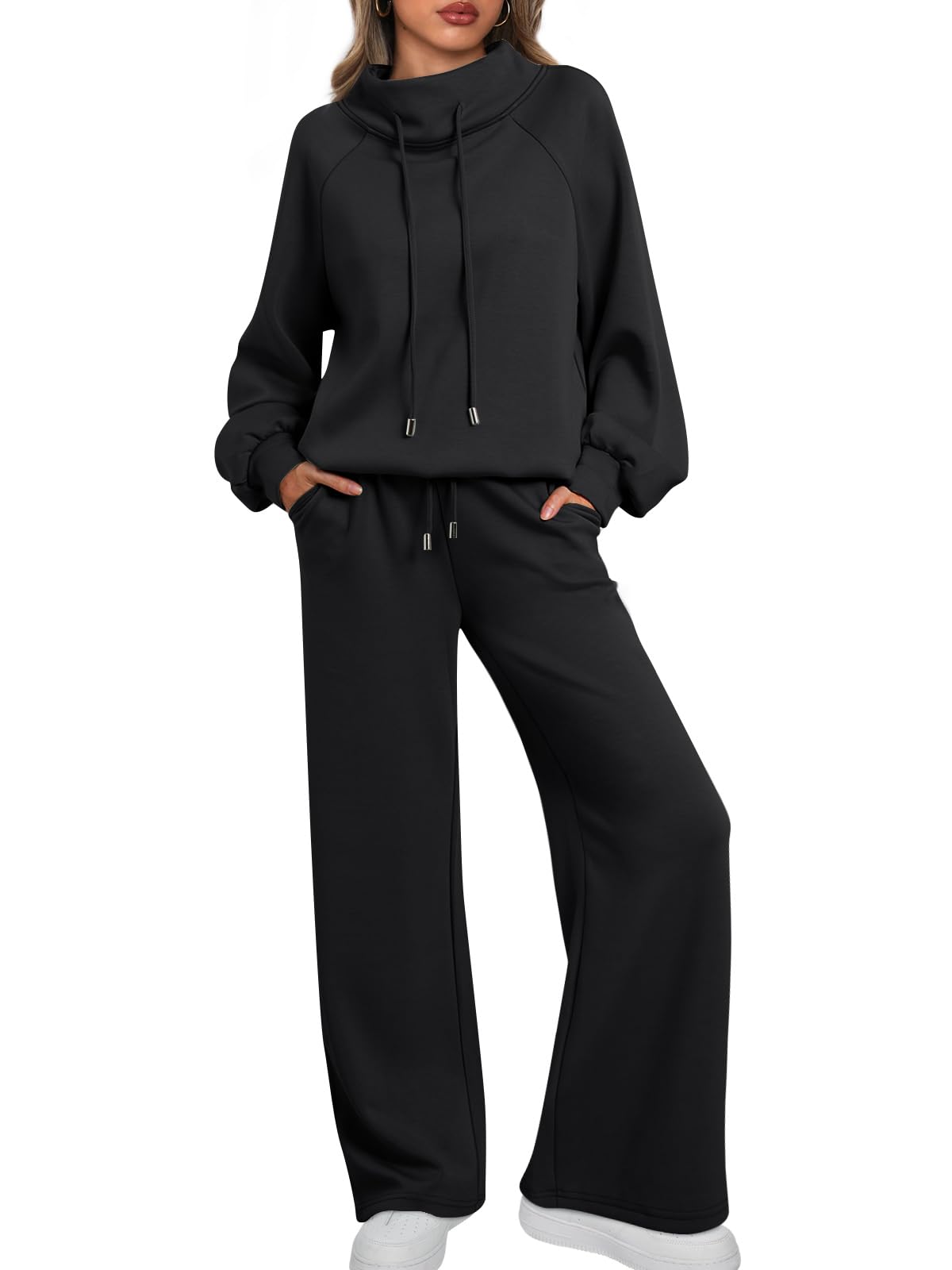 ⏰ LAST DAY SAVE 50% 💥Women's Oversized 2-Piece Round Neck Drawstring Sweatshirt