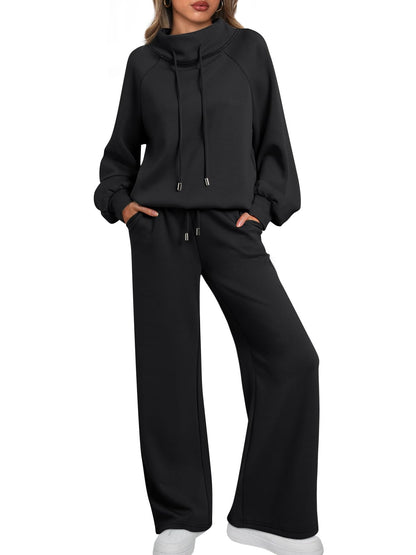 ⏰ LAST DAY SAVE 50% 💥Women's Oversized 2-Piece Round Neck Drawstring Sweatshirt