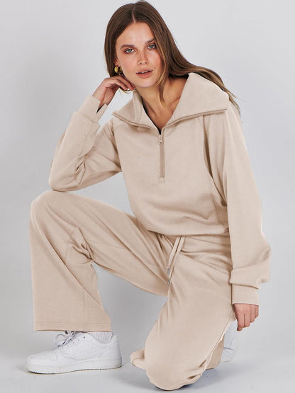 2024 Fall Trendy Outfits Oversized Two Piece Sweatsuit