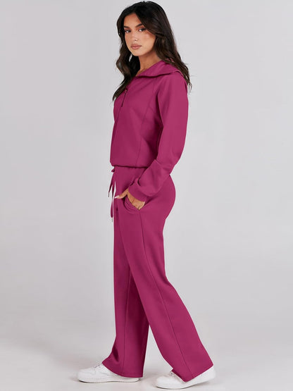 2024 Fall Trendy Outfits Oversized Two Piece Sweatsuit
