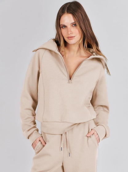 2024 Fall Trendy Outfits Oversized Two Piece Sweatsuit