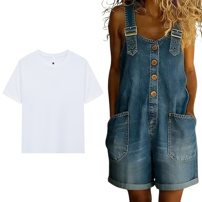 ✨✨Limited-time offer-Women's Casual Denim Romper
