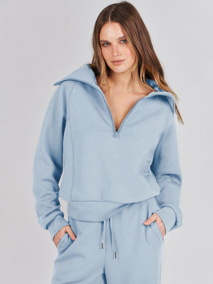2024 Fall Trendy Outfits Oversized Two Piece Sweatsuit