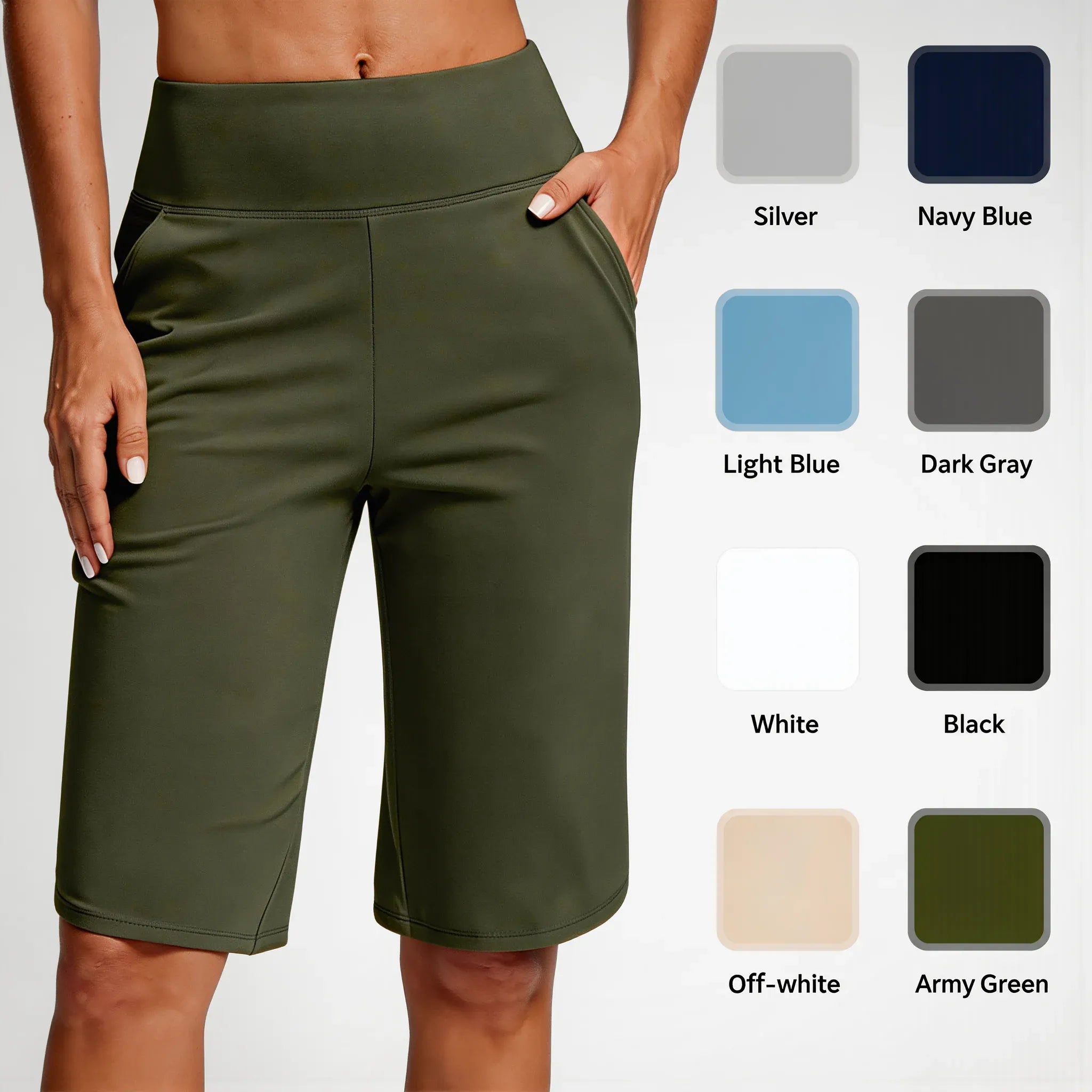 ✨✨Women's High-Waist Yoga Shorts with Pockets