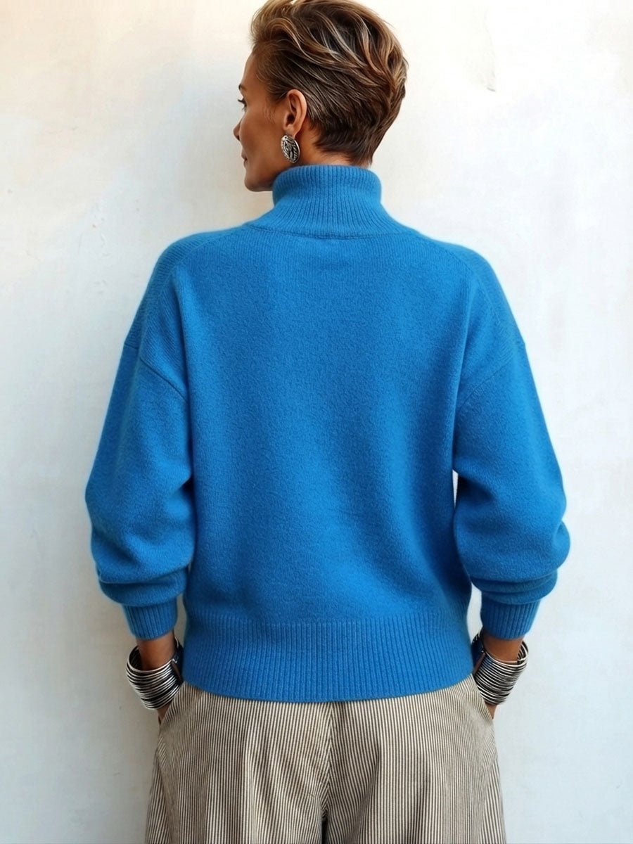 🤲LAST DAY SAVE 49% ⏰Asymmetrical Gold-Button Sweater – Chic, Cozy & Effortlessly Stylish