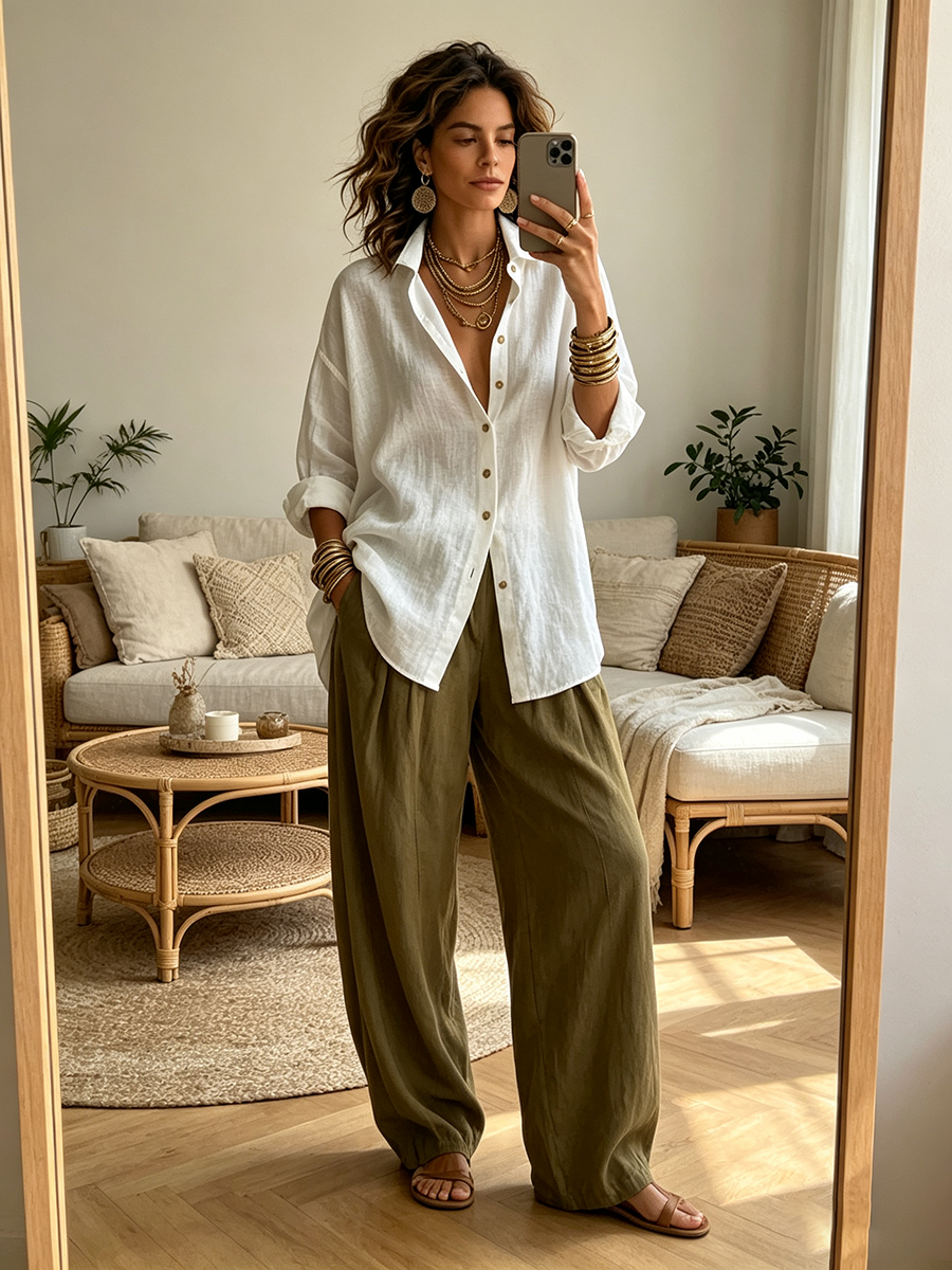 🤲LAST DAY SAVE 49% ⏰Effortless Cotton-Linen 2-Piece Set – Chic, Relaxed & Comfortable