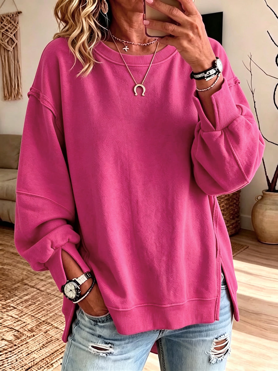 🤲LAST DAY SAVE 49% ⏰Oversized Cotton Sweatshirt – Cozy, Chic & Effortlessly Cool