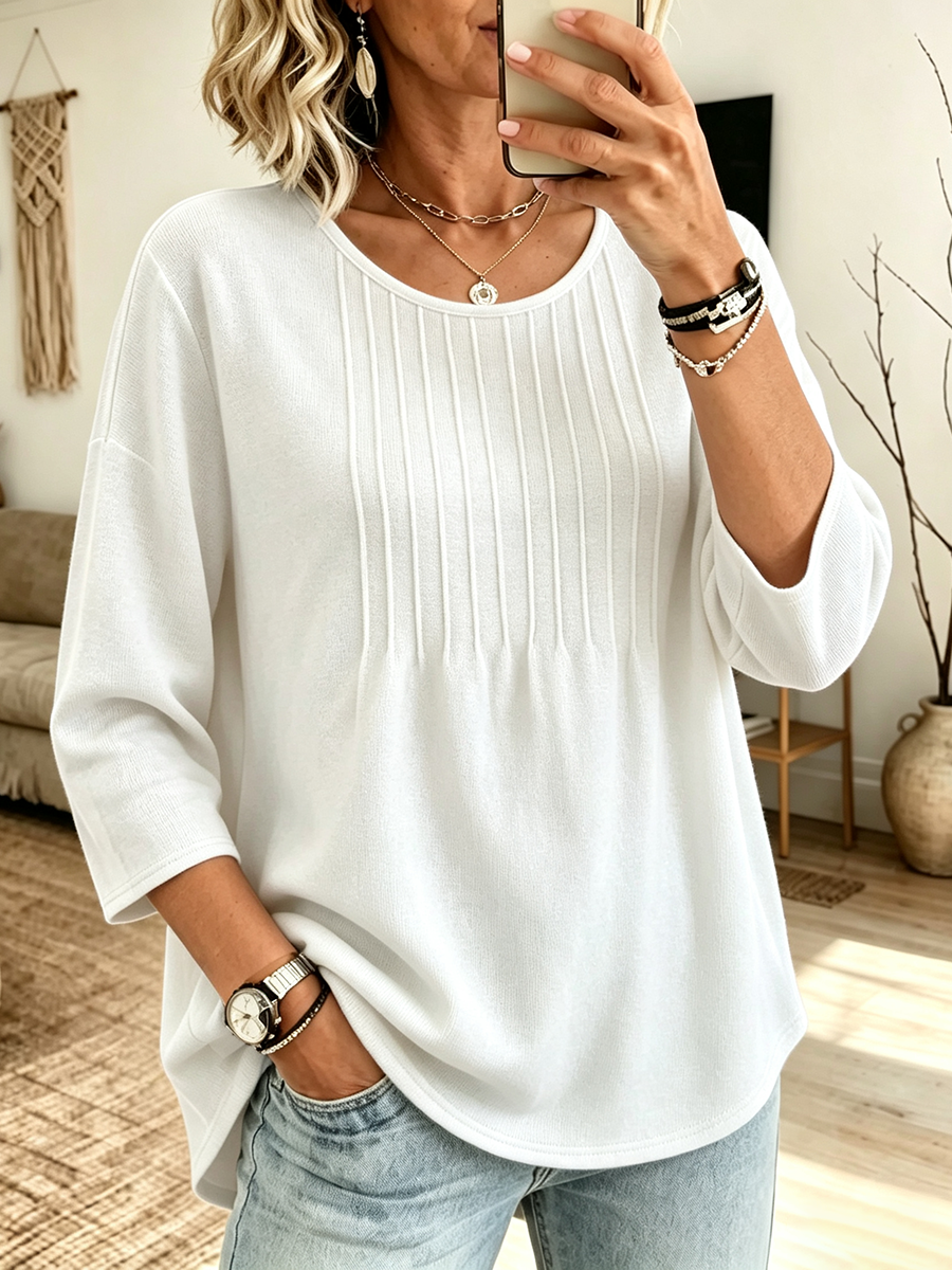 💛LAST DAY SAVE 49% ⏰Cozy Minimalist Pleated Top