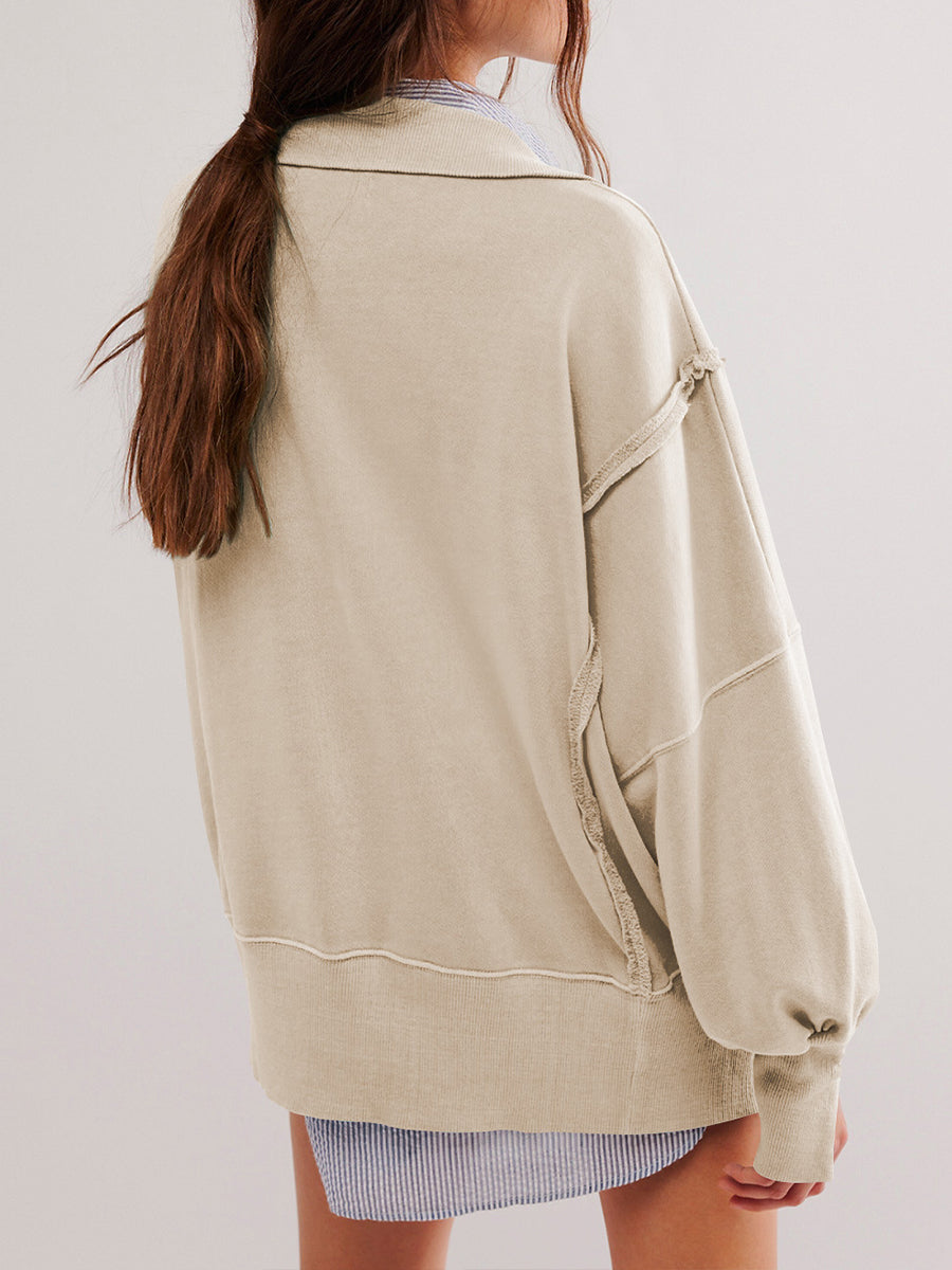 🤲LAST DAY SAVE 49% ⏰Oversized Cotton Sweatshirt – Cozy, Chic & Effortlessly Cool