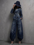 🤲LAST DAY SAVE 49%🔥 Figure-Flattering Denim 2-Piece Set + FREE Hat