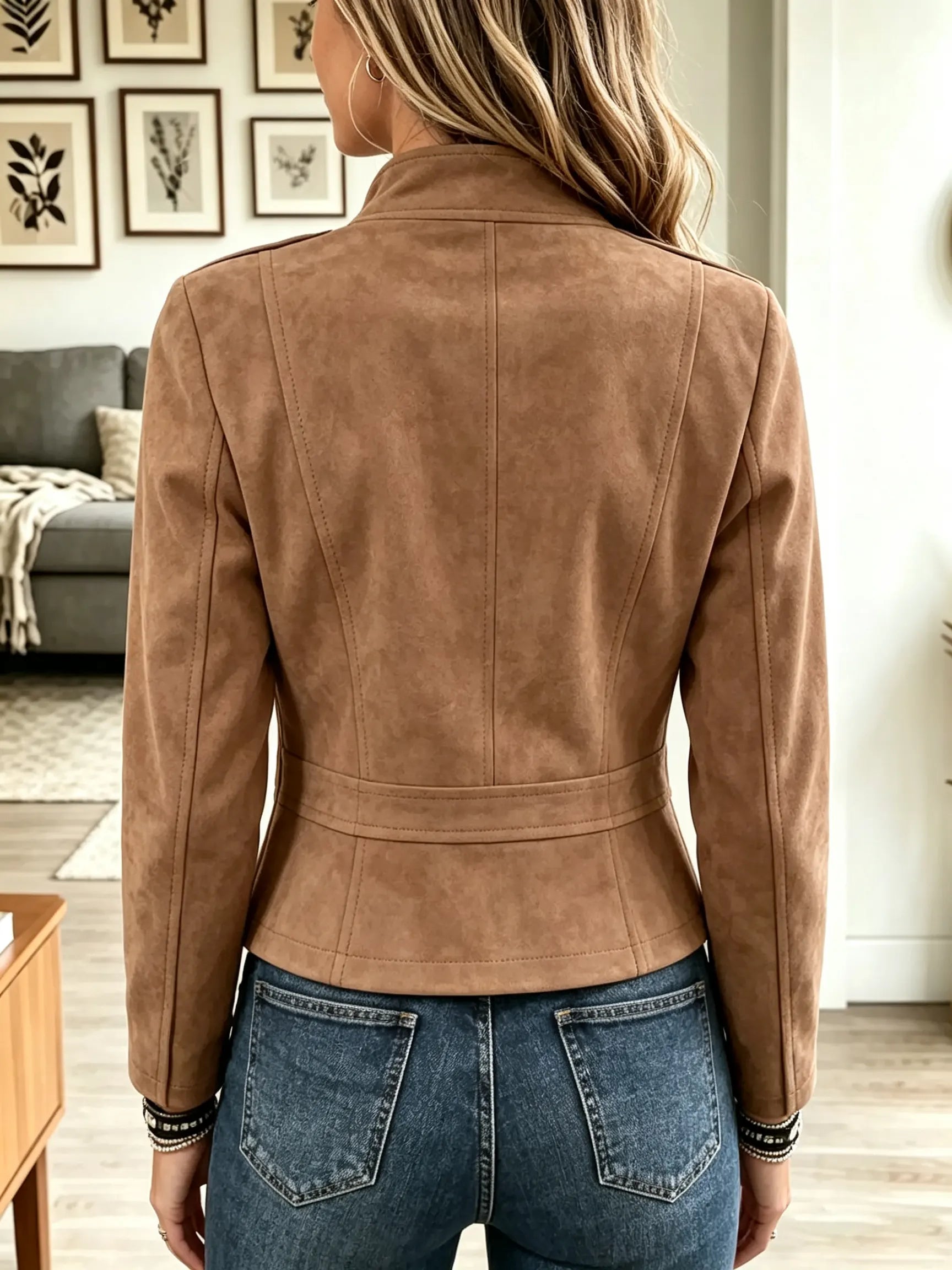🤲LAST DAY SAVE 49% ⏰Women's Double-Breasted Suede Military Jacket