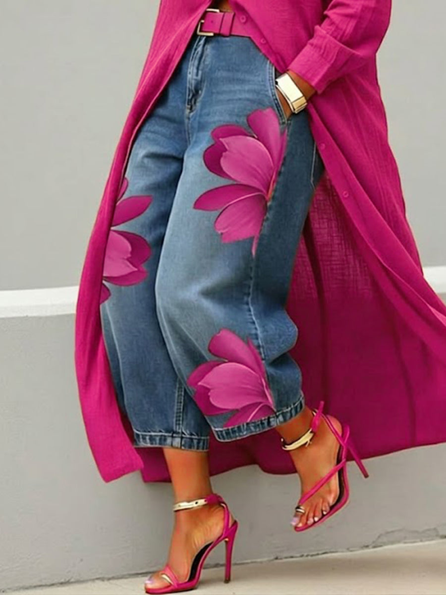 ✨✨LAST DAY SAVE 49% ⏰Casual Artistic-print Jeans