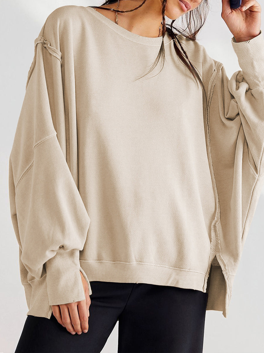 🤲LAST DAY SAVE 49% ⏰Oversized Cotton Sweatshirt – Cozy, Chic & Effortlessly Cool