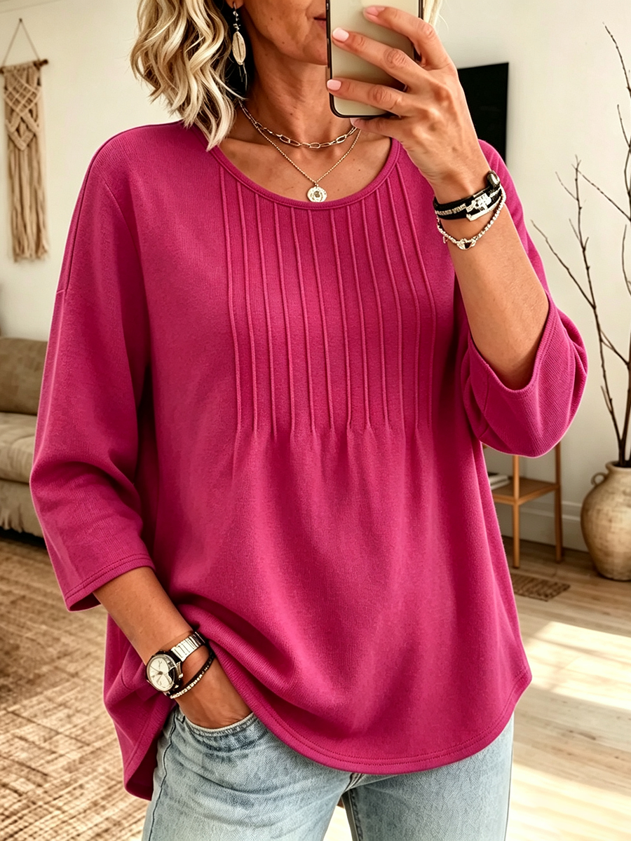 💛LAST DAY SAVE 49% ⏰Cozy Minimalist Pleated Top