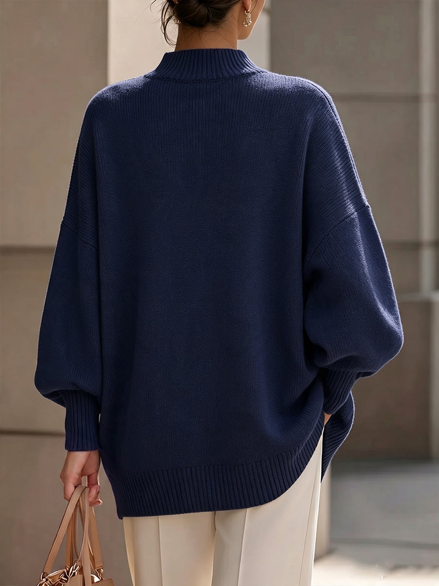 🤲LAST DAY SAVE 49% ⏰Elegant Asymmetrical Gold-Button Knit Sweater
