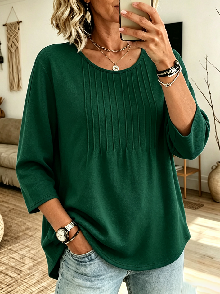 💛LAST DAY SAVE 49% ⏰Cozy Minimalist Pleated Top