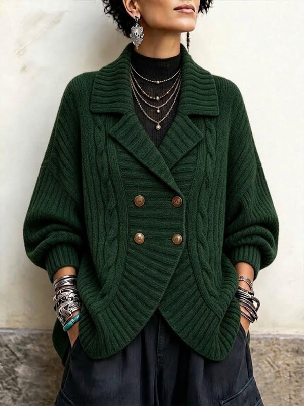🤲LAST DAY SAVE 49% ⏰Cable-knit Double-breasted Cardigan