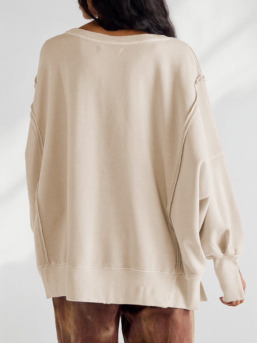 🤲LAST DAY SAVE 49% ⏰Oversized Cotton Sweatshirt – Cozy, Chic & Effortlessly Cool