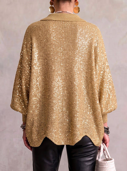 💛LAST DAY SAVE 49% ⏰Oversized Collared Knit Cardigan With Large Metal Buttons