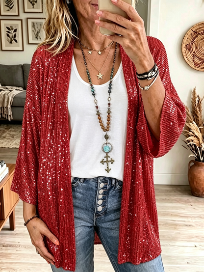 🤲LAST DAY SAVE 49% ⏰Women's Sequin Embellished Cardigan