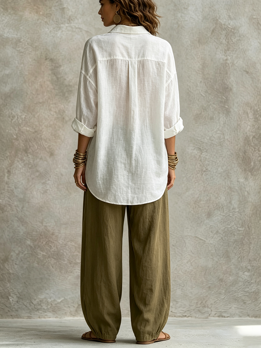 🤲LAST DAY SAVE 49% ⏰Effortless Cotton-Linen 2-Piece Set – Chic, Relaxed & Comfortable