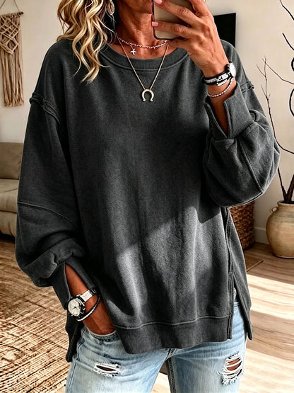 🤲LAST DAY SAVE 49% ⏰Oversized Cotton Sweatshirt – Cozy, Chic & Effortlessly Cool