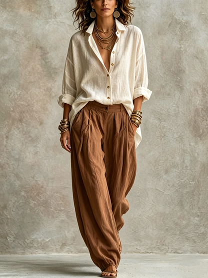 🤲LAST DAY SAVE 49% ⏰Effortless Cotton-Linen 2-Piece Set – Chic, Relaxed & Comfortable