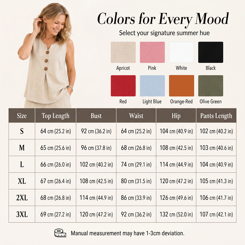 ✨✨Women's Sleeveless Button Top and Loose Pants Set
